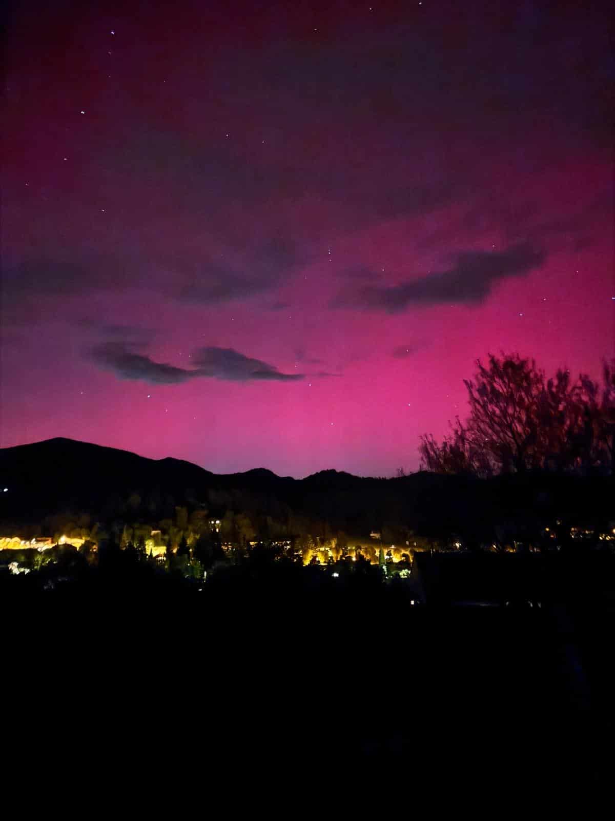 aurores boréales à Saillans dans la Drôme